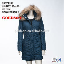 Russisch Ourdoor Cotton Long Coat mit Luxus Waschbär Pelz auf Kapuze